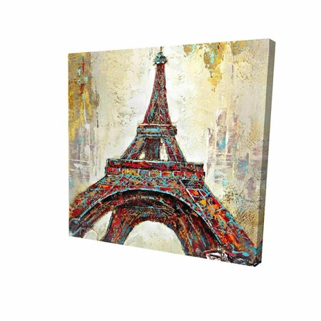 FONDO 12 x 12 in. Abstract Eiffel Tower-Print on Canvas FO2788652